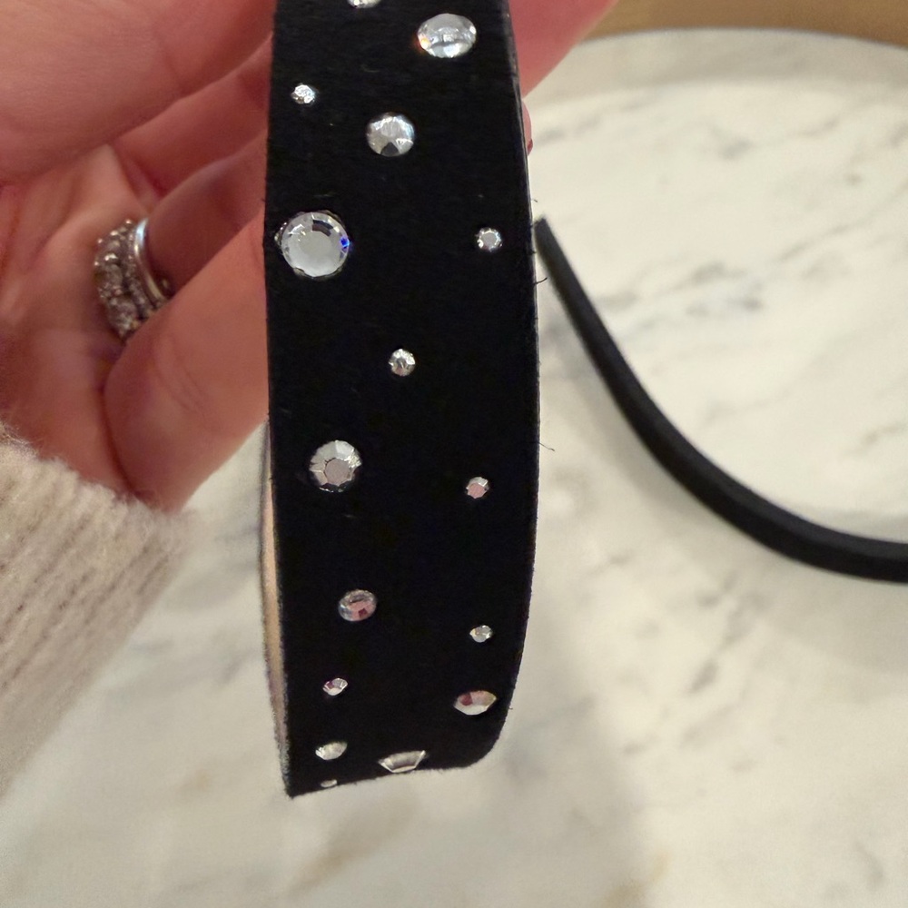 St. John Vintage Black Studded Skinny Belt - small / medium - Picture 7 of 8